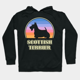 Scottish Terrier Vintage Sunset Dog Hoodie